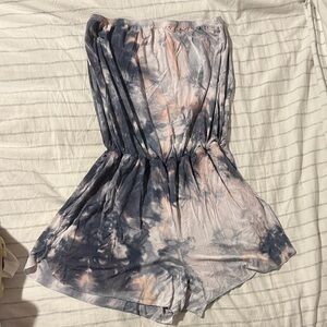 Tie-Dye Strapless Romper